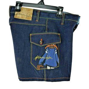 Platinum FUBU Mens 28 Fat Albert Dumb Donald Denim Jean Shorts New